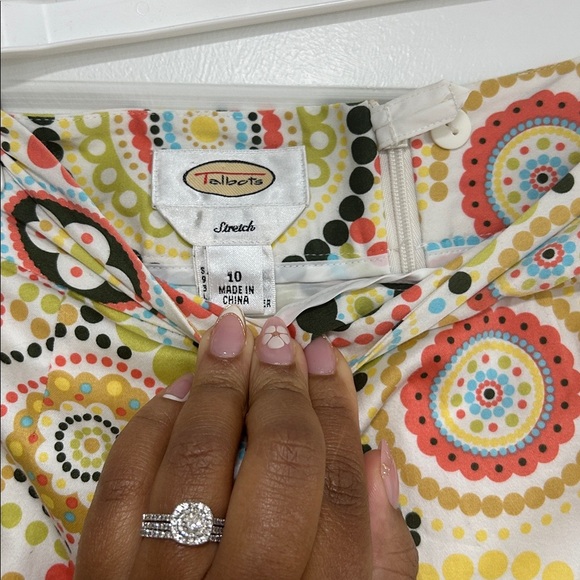 Talbots Multicolor Circle Pattern Skirt - Picture 2 of 6